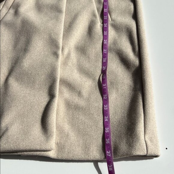 Zara Belted Soft Hooded Longline Coat Jacket Ecru scandi minimalist soft XS - Picture 13 of 16